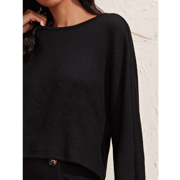 2 Piece Black Casual Skirt Set - Picture 5 of 7